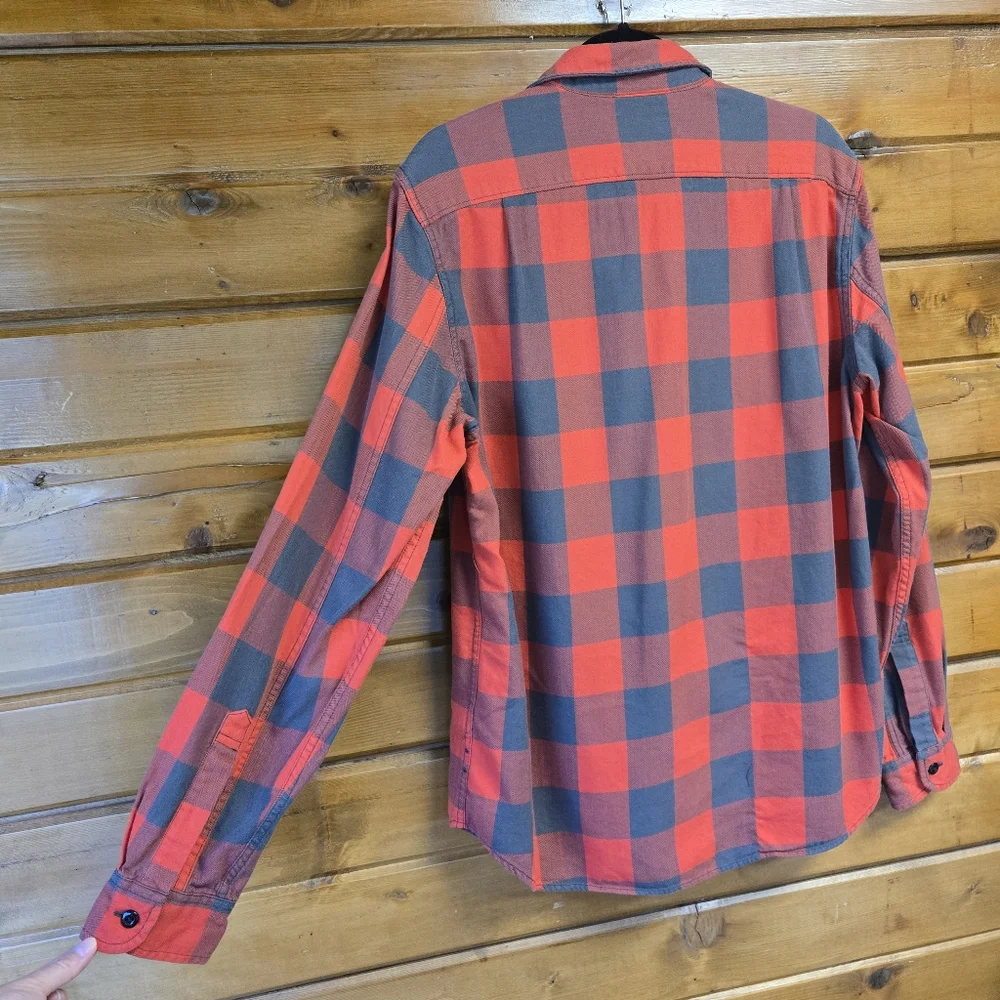 J. Crew Sportsmen's Outfitter Buffalo Plaid Herringbone Twill Button Up Size M - Picture 7 of 8